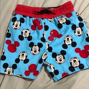 Disney Mickey Mouse Kids Swim Shorts - Blue and Red